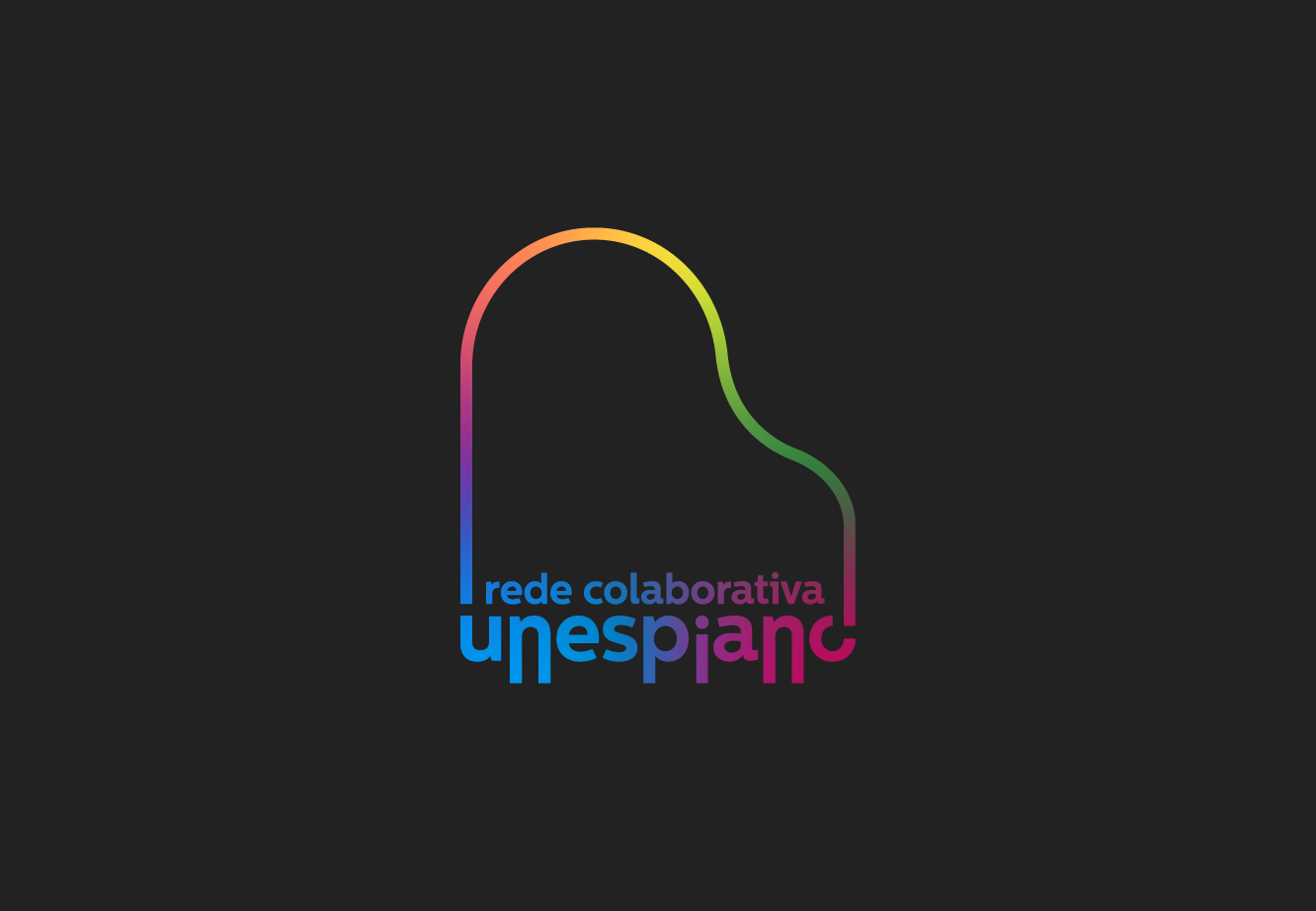 logo da Rede Colaborativa Unespiano sobre fundo escuro